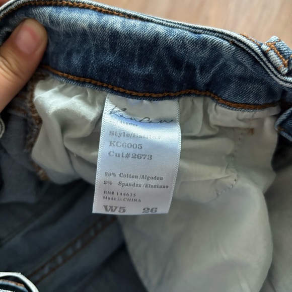 KanCan Denim Distressed Cuffed Women's Micro Shorts W26 - Picture 5 of 7